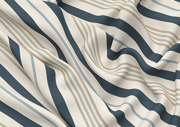 The British Stripe Co. George, Polzeath No.1 - Made to Measure Curtains - Image 4